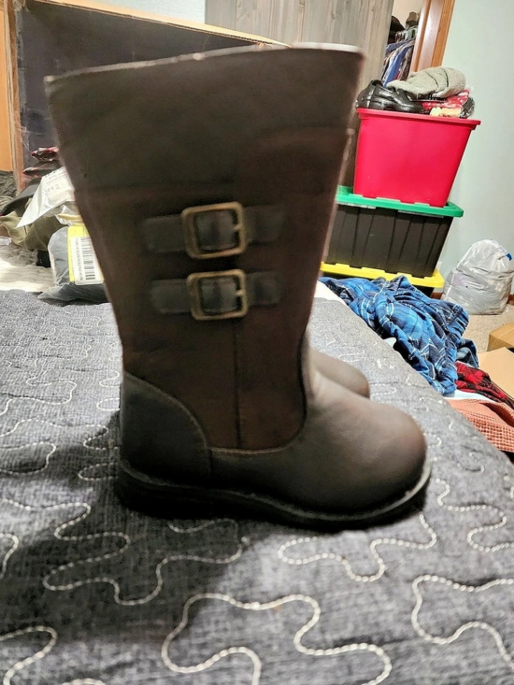 Brown Buckle Boots Like New